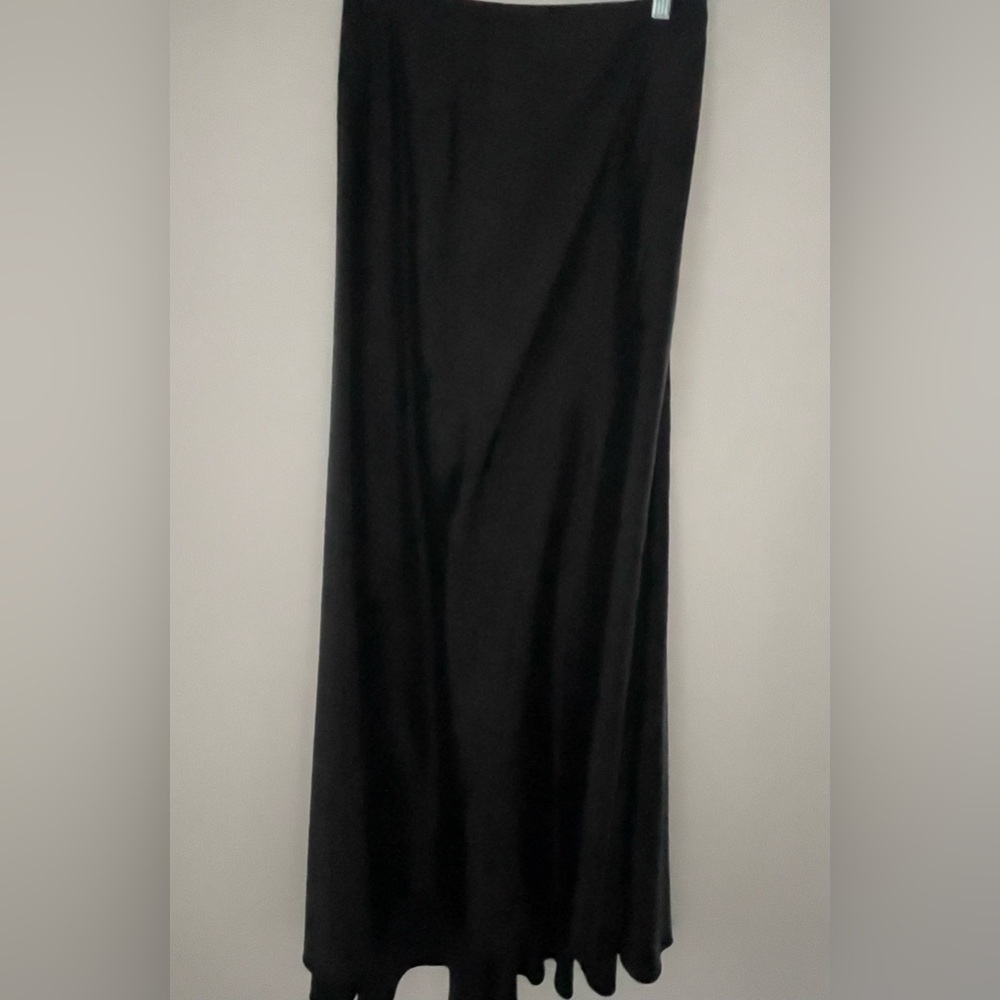 Vtg Jeffrey & Dara Maxi Skirt with Tail Size 8 Black Evening Wear Side Zipper
